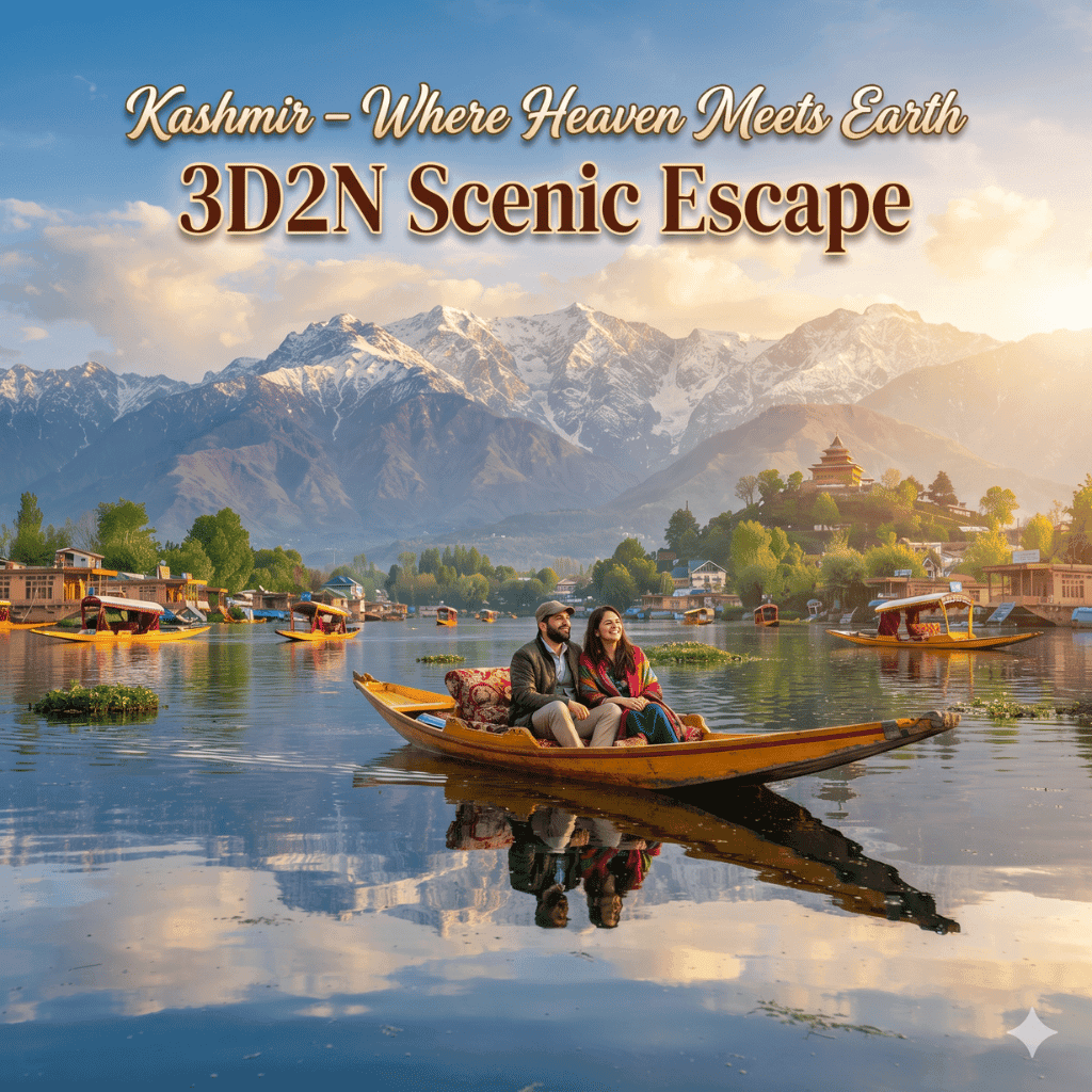 3D2N | Gulmarg | Pahalgam | Dal Lake & Srinagar
