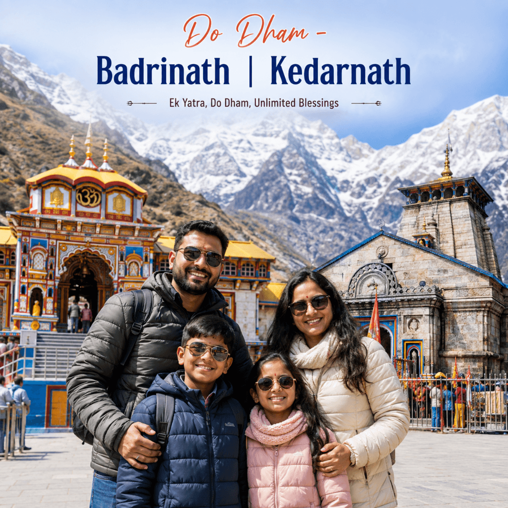 Kedarnath Badrinath Do Dham Yatra Package from Haridwar – 6 Days