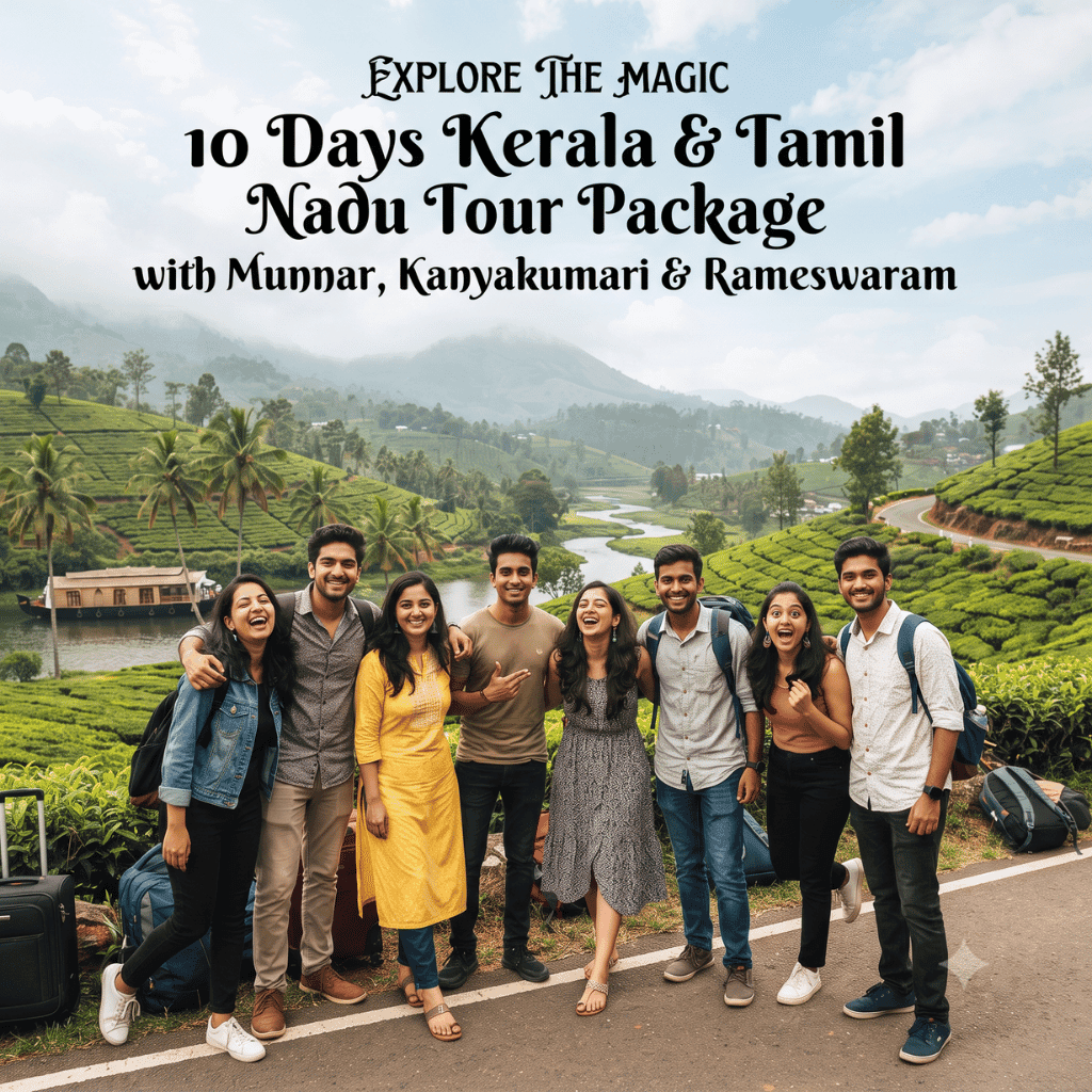 10 Days Kerala & Tamil Nadu Tour Package with Munnar, Kanyakumari & Rameswaram
